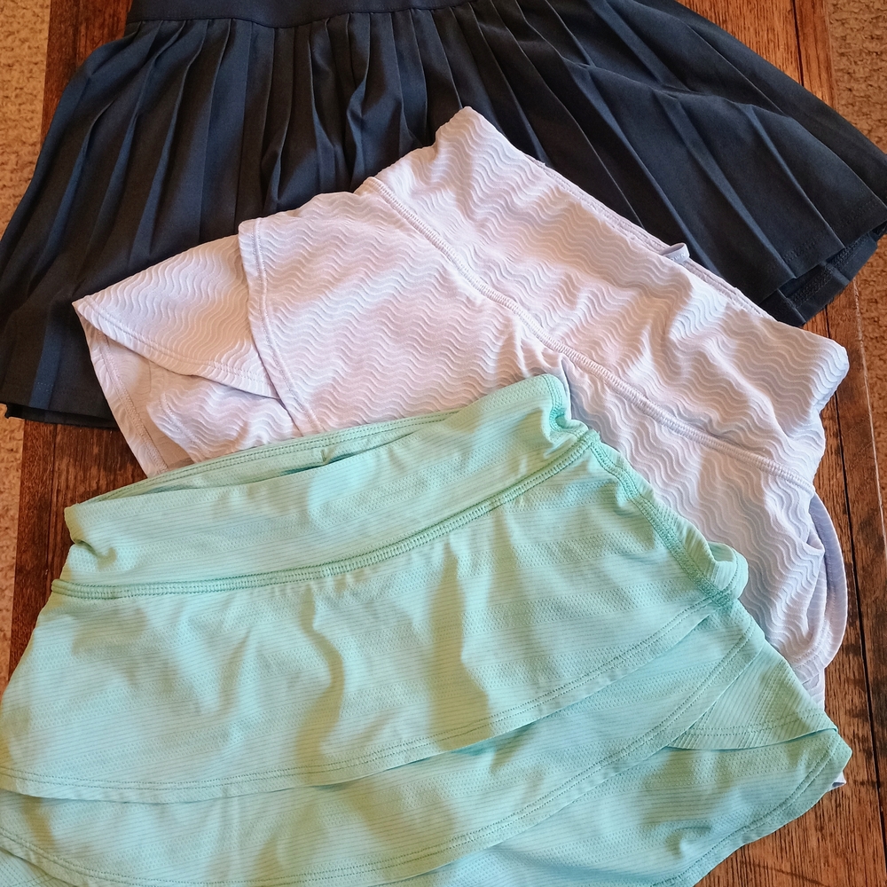 Athleta Kids Skorts - Navy, White, Mint
